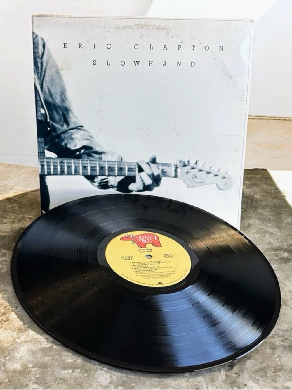 Eric Clapton Slowhand LP 1977 RSO RS-1-3030 Gatefold Vinyl Record
